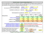 Business Valuation Model Excel screenshot